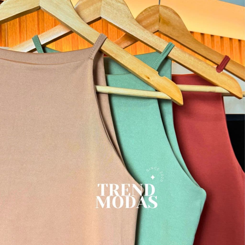 Regata Blusinha Feminina Alcinha Fina Suplex Duplo Blogueira Tendencia