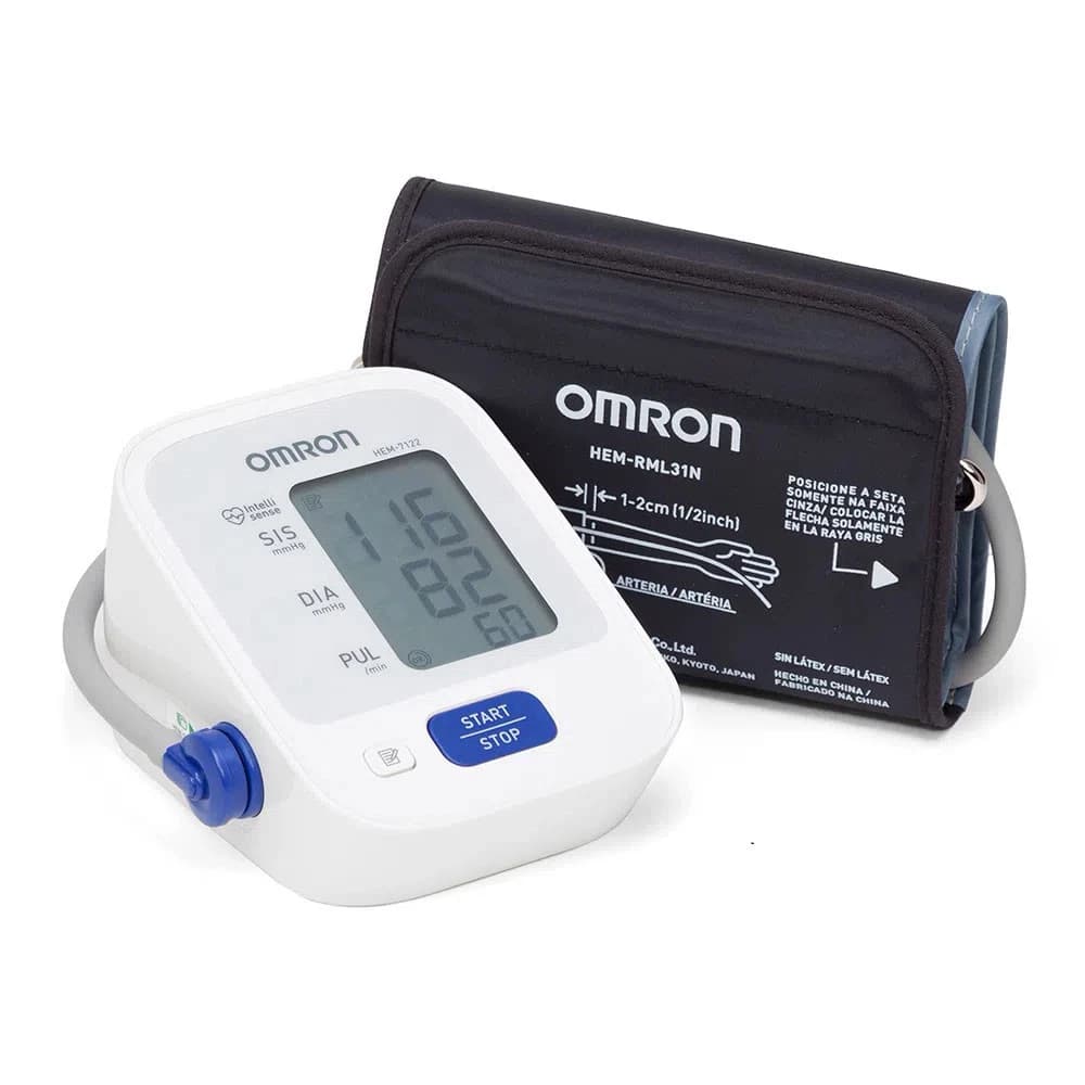 Aparelho Medidor de Pressão Arterial Digital de Braço Omron HEM-7122