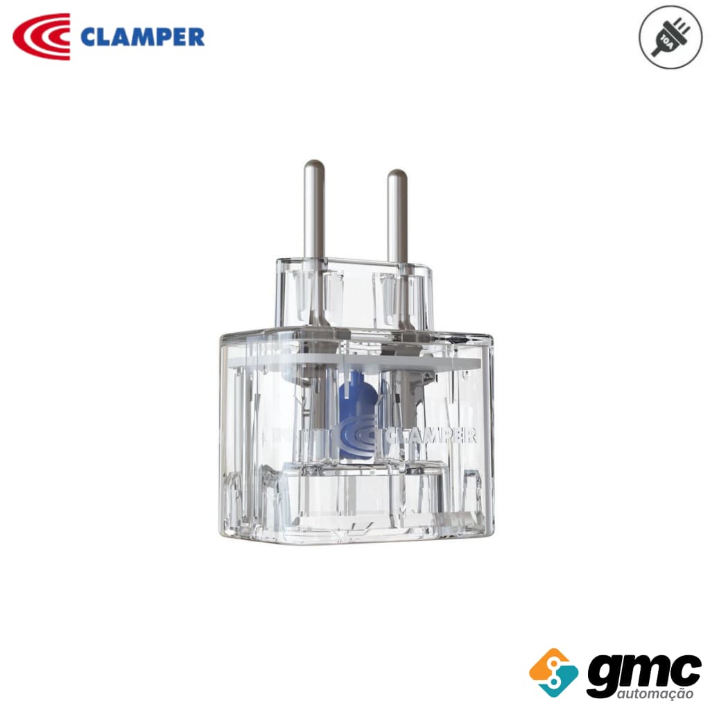 Protetor Contra Surtos Elétricos e Raios DPS iClamper POCKET LCF 180º Graus - 2 e 3 Pinos 10A