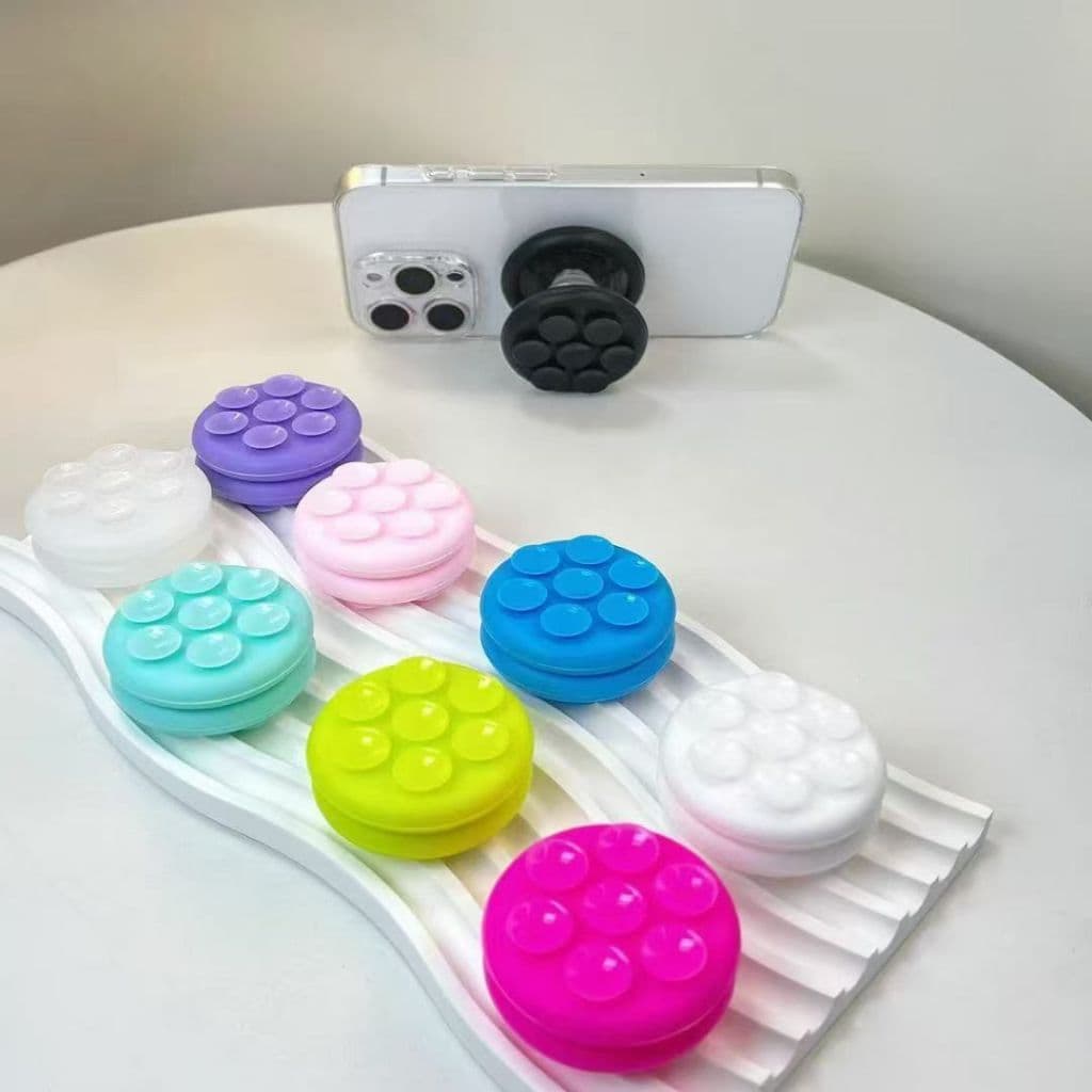 Suporte  de Silicone Com Ventosa Para Celular DUPLA FACE REDONDO