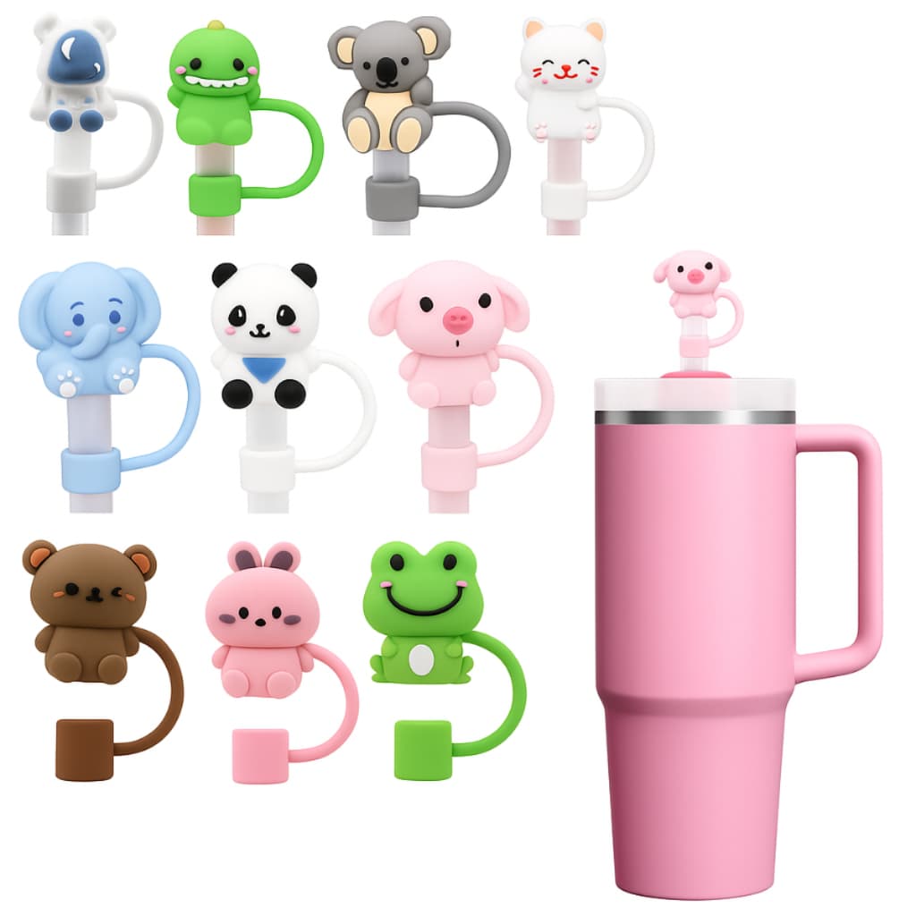 Tampa de Canudo 10mm para Copo 1200ml em Silicone Diversos Modelos