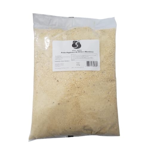 Areia Higiênica biodegradável de Milho e Mandioca Para Gatos 4KG