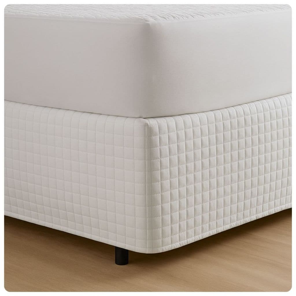 Saia Box Matelada King 203cm x 193cm Proteção Total Para Base da Cama Branco