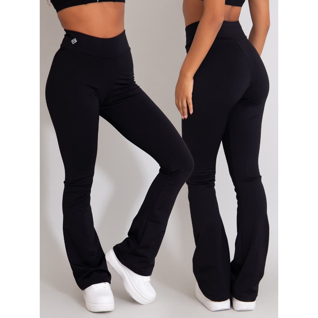 Calça Legging Feminina Flare Peluciada Moda Feminina Fitness