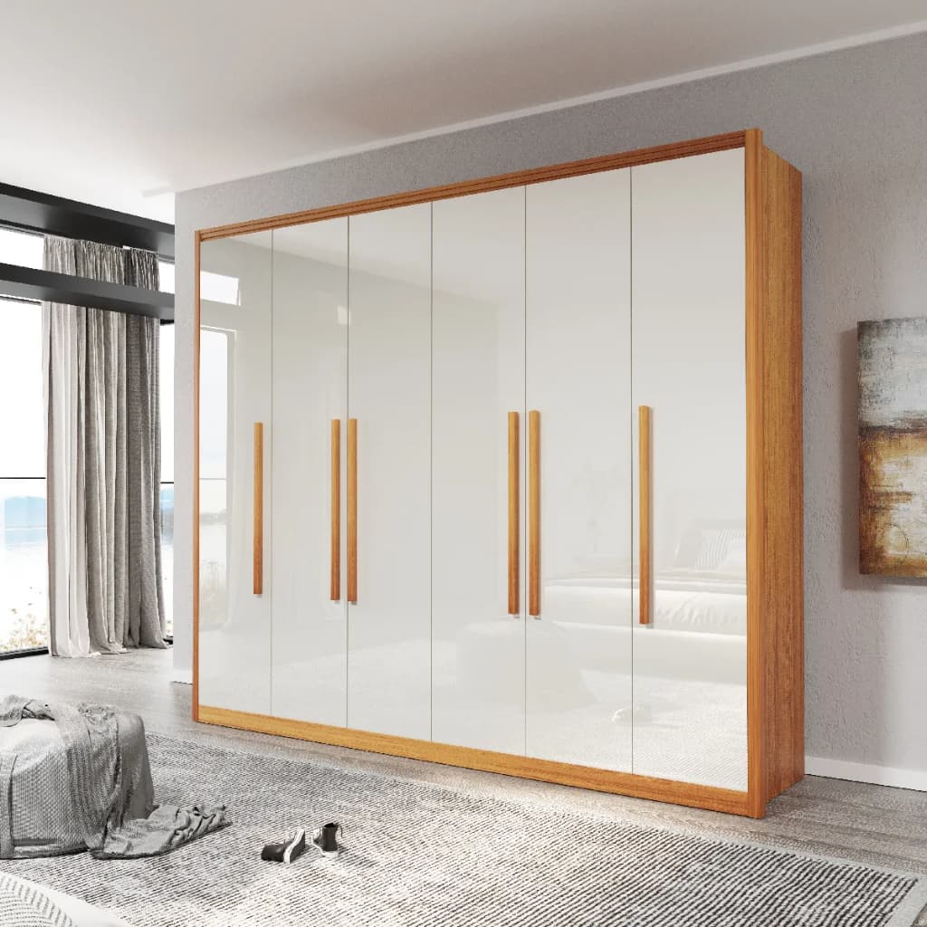 Guarda-Roupa Casal Rivoli 100%MDF 6 Portas 6 Gav Bom Pastor