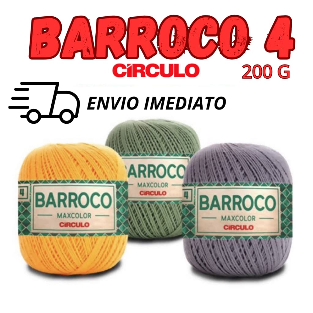 Barbante Barroco Maxcolor 4 200g Circulo - LINHA PARA CROCHE, PARA ROUPA, SOUSPLAT E TAPETE