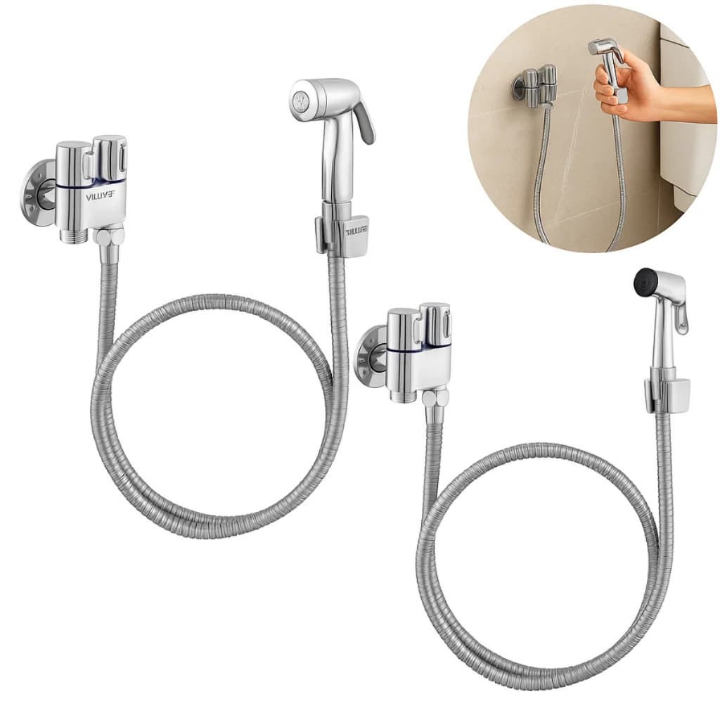 Ducha Higiênica Completa Metal Registro 2 Saidas - Gatilho Metal ou Gatilho Cromado