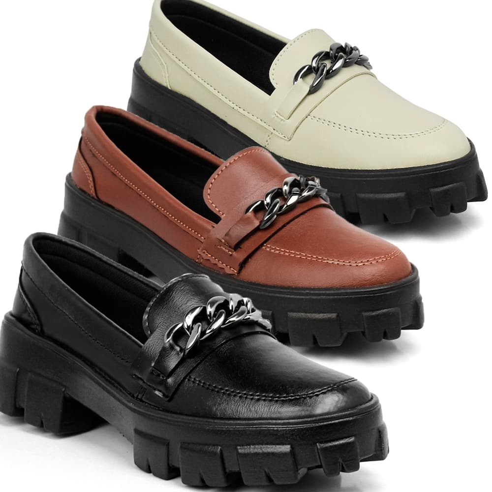 Kit 3 Pares Mocassim Sapatilha Feminina Oxford Casual Confortável