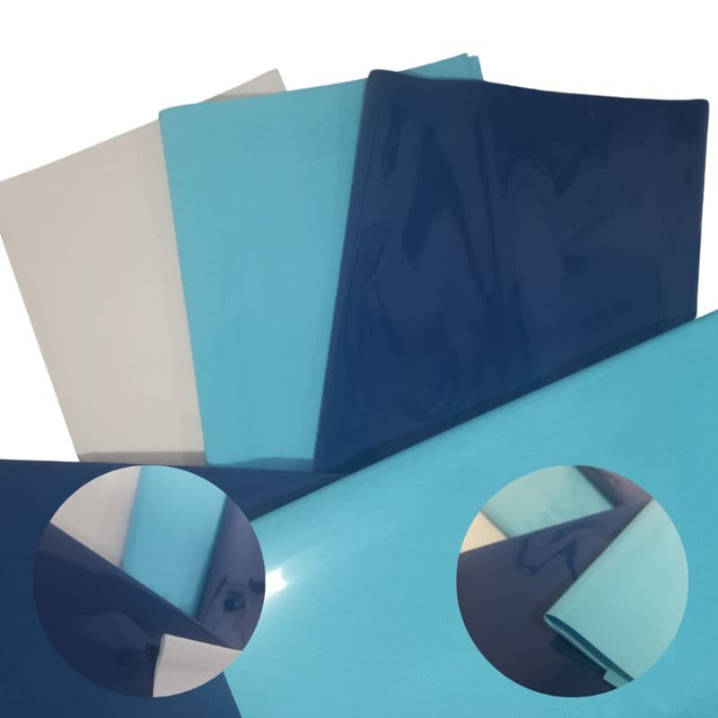 Poli Sujinho Celofane Decorativo Tons Azulados com 10 Folhas - 49x69cm