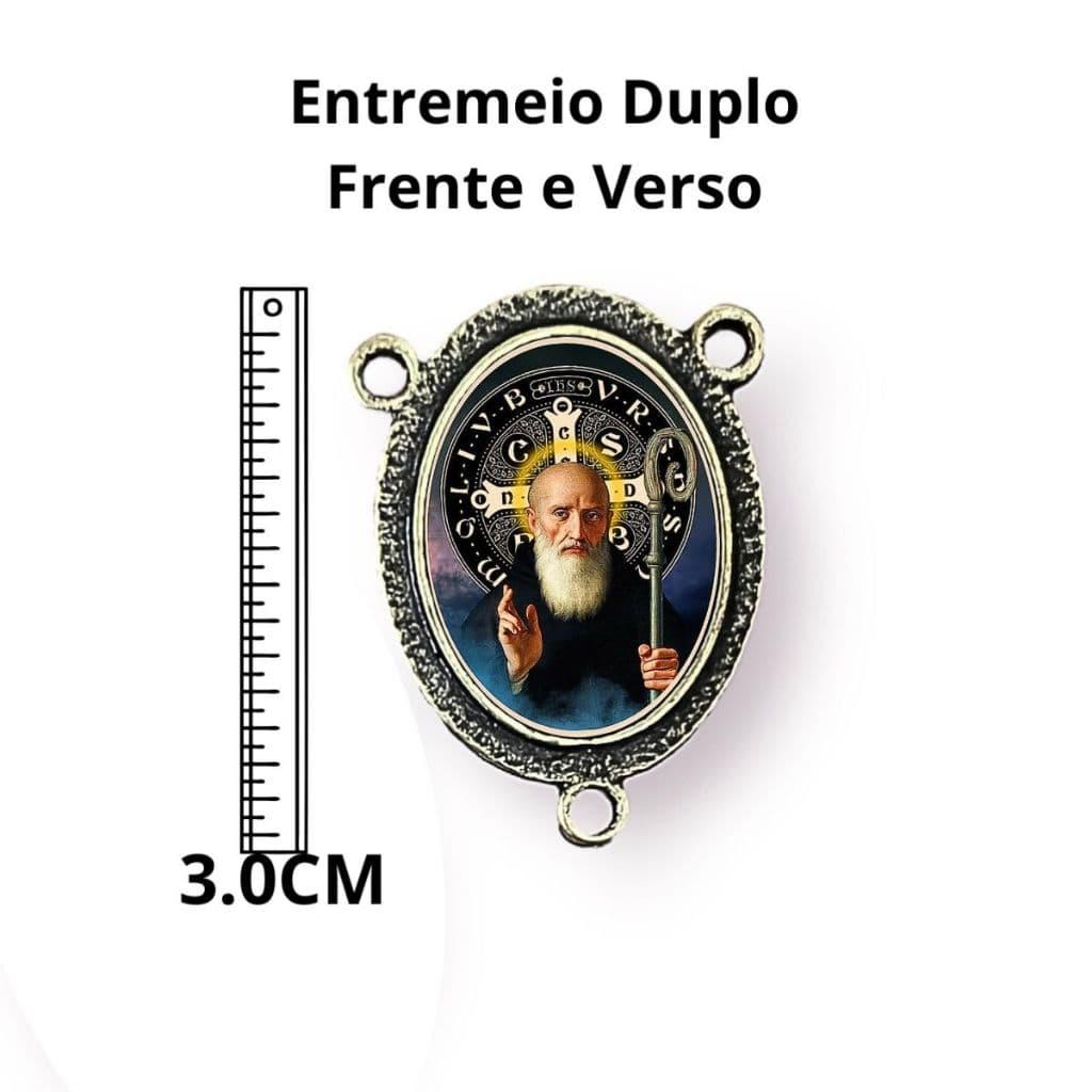 Entremeio duplo para Terços Resinado Santo Católicos 10 unidades Entremeio para Montagem de Terços