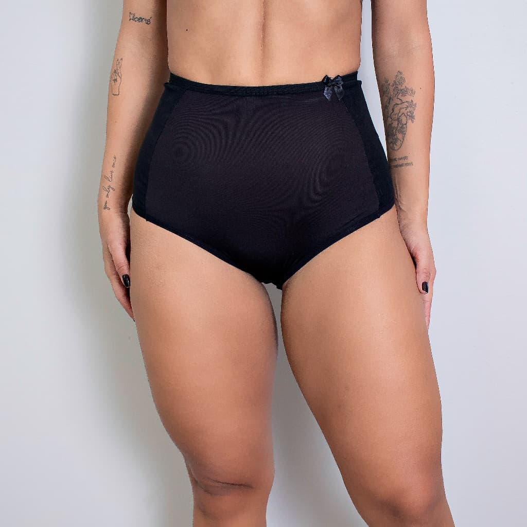 kit 2 Calcinhas cinta modeladora cintura alta aperta culote lateral larga compressão pós cirurgico pós parto