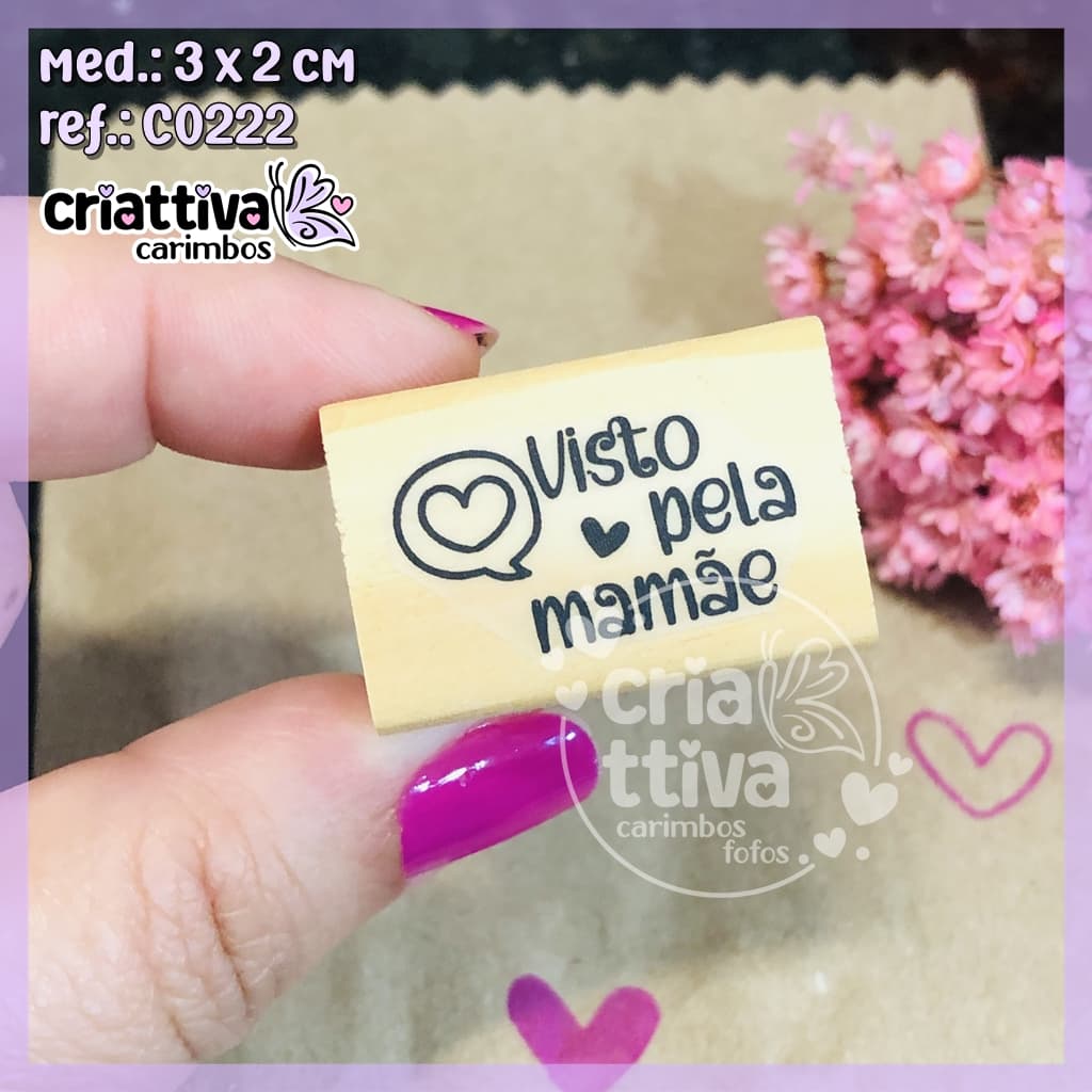 Carimbo Visto Pela Mamãe Carimbo Para Agenda Escolar