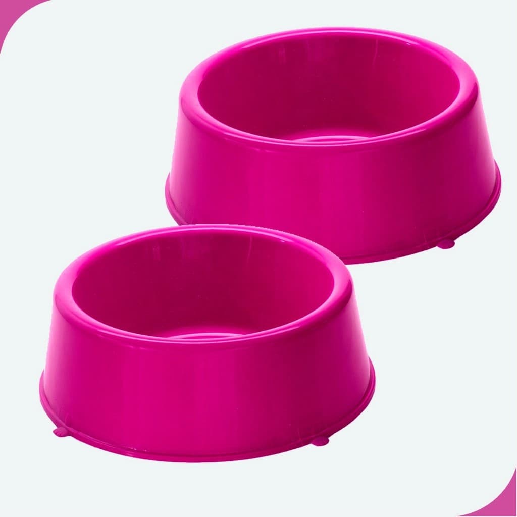 Kit 2 Comedouros Bebedouro Ração Agua Grandes 2700ml 1850ml Para Pets Cães e Gatos