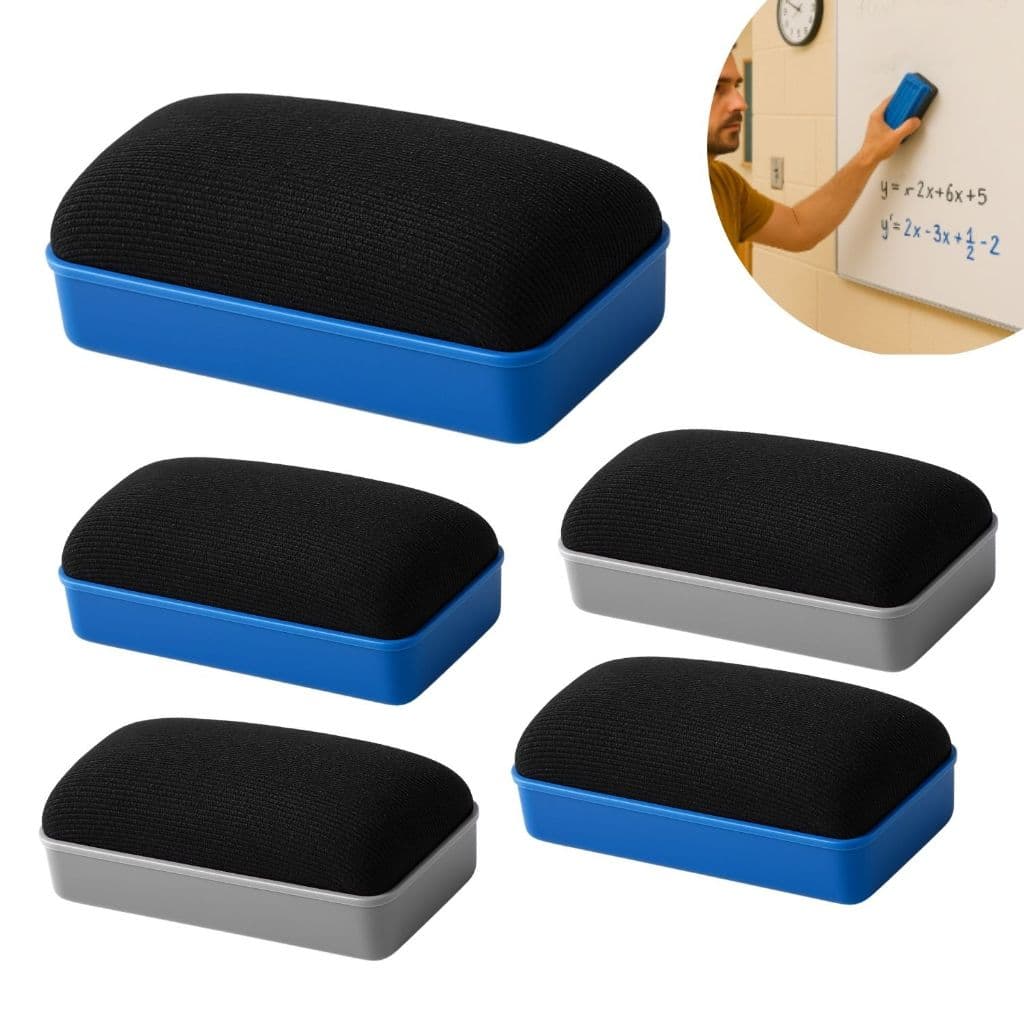 Kit 1/3/5 Apagador Para Quadro Branco Vidro Com Imã Lousa Escolar Escritório Sala Reunião Magnético