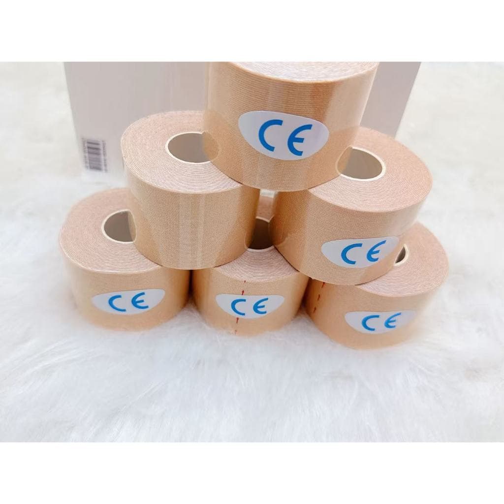 Bandagem Elastica Fita Kinesio Tape Fisioterapia Muscular 5m - VINWER (BEGE)