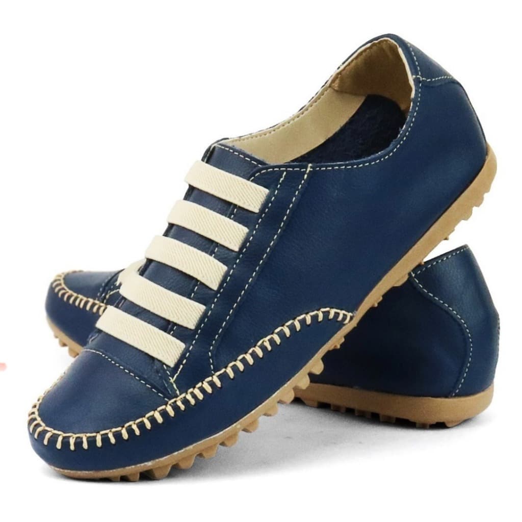 Mocassim feminino confortável, Sapatenis em COURO legitimo.