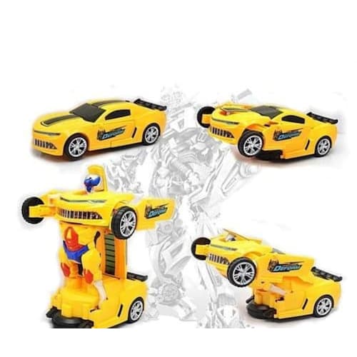 Carrinho De Brinquedo Transforms Vira Robô Camaro Carro Infantil Transforma