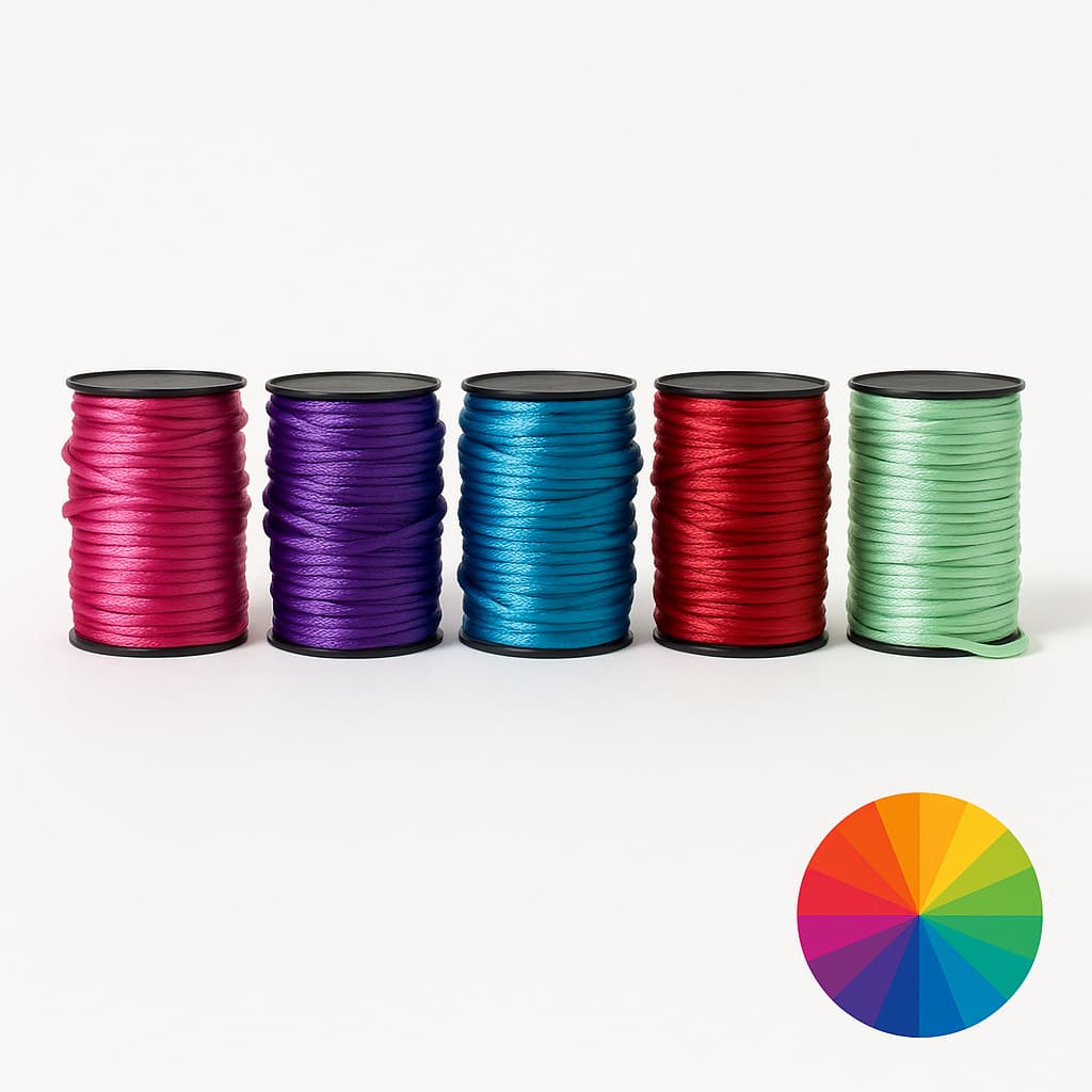 Rolo de 20 Metros cordão fio de cetim r de rato linha pulseira macrame colar cordonê 1mm