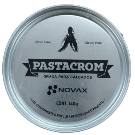 Graxa Pastacrom 140gr para Bolsa Sapato Calçado Coturno Cinto Pasta Mala - Novax