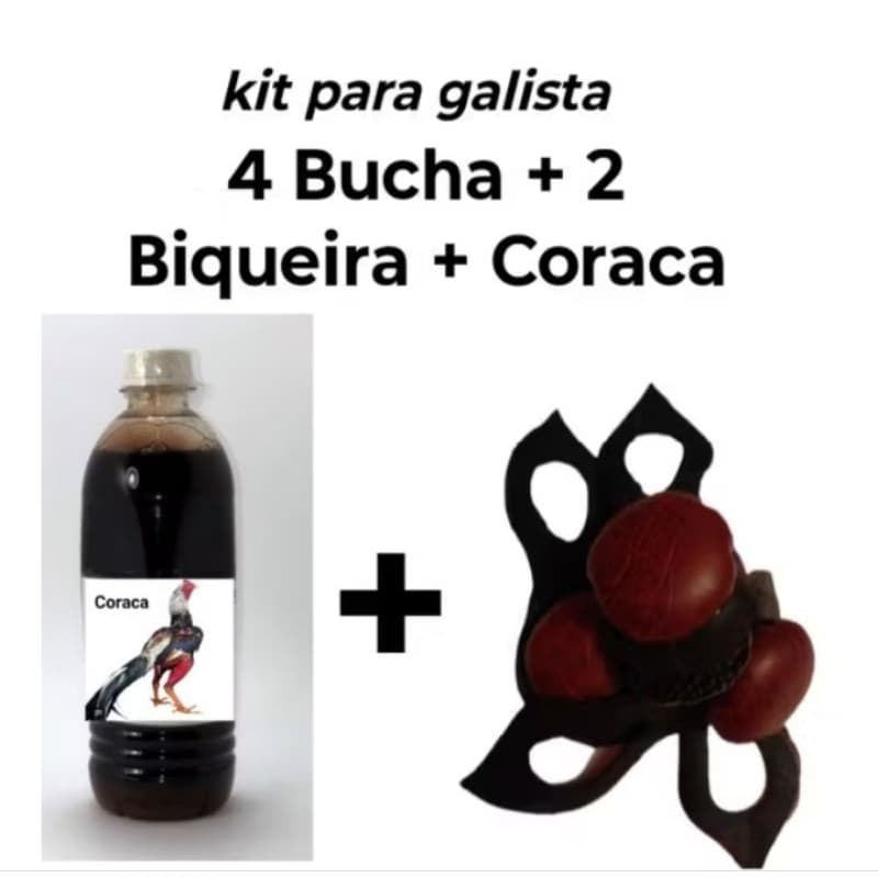 Bucha para Galo de Raça – Kit Completo com Coraca 300ml