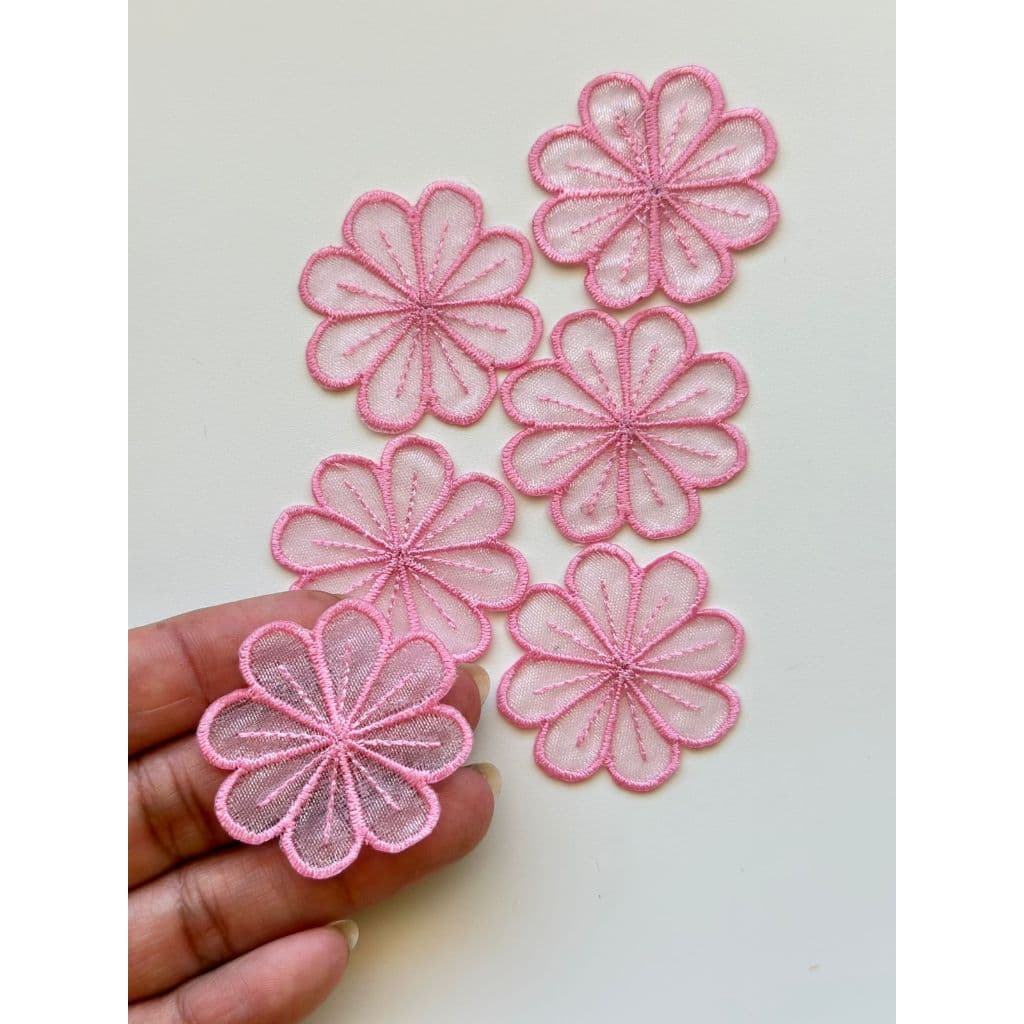 Aplique termocolante para roupas e tecidos -  Flor Florzinha 2,5x2,5cm | 1 Unidade