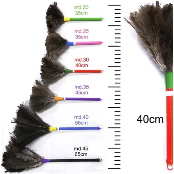 Espanador De Pó Pena De Avestruz Limpa Poeira De Móveis