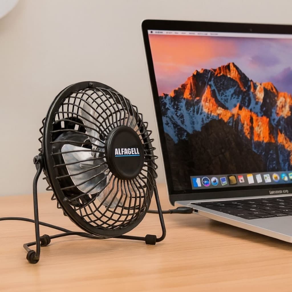 Mini Ventilador de Mesa USB Marca Alfacell