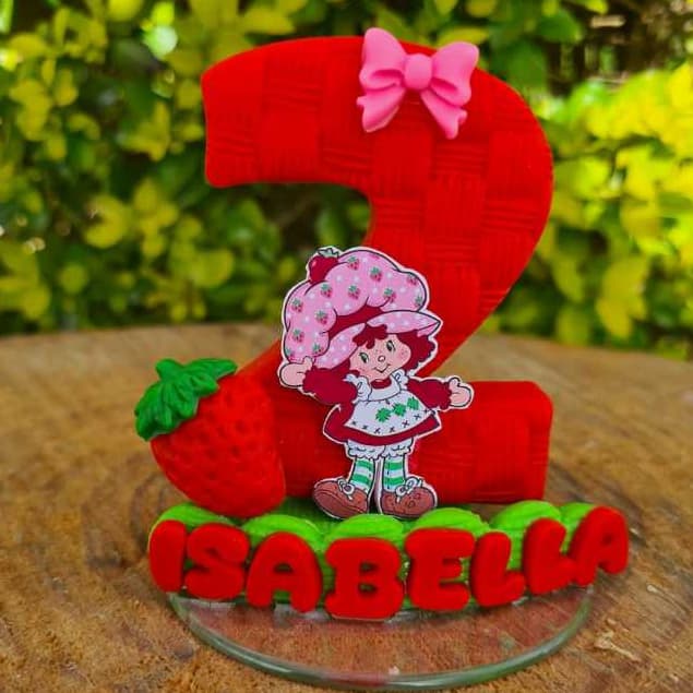 Vela de Aniversario Personalizada Moranguinho Vintage com nome