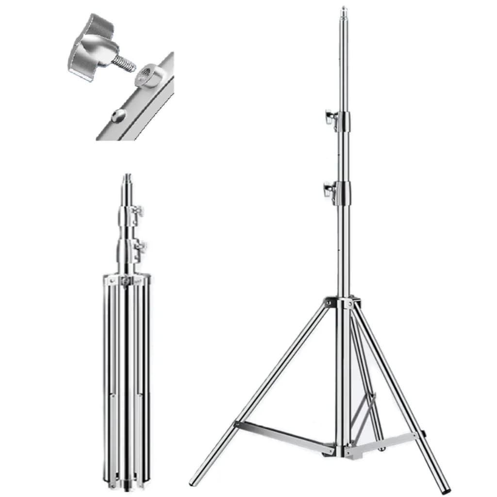 Tripé De Iluminação Greika Glf-x2 de 2 metros Aço Inox