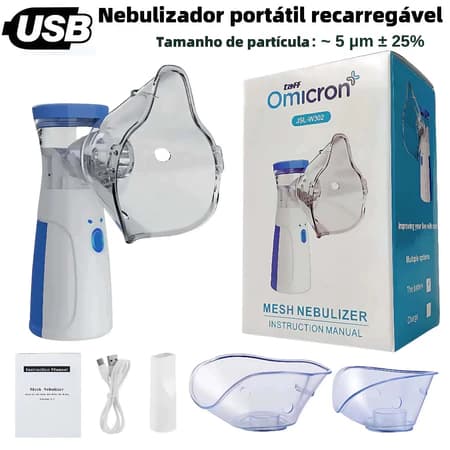 AIQUE Nebulizador Portátil Mini Inalador Silencioso Ultra-sônico Automático para Adultos e Crianças moby-Techo Pro