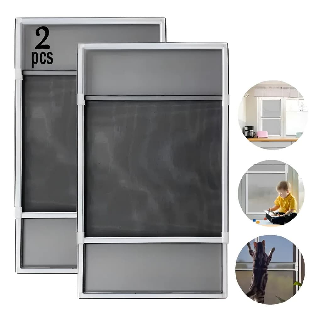 Kit 2 Tela Mosquiteira De Encaixe Regulável Para Janelas 50*70CM-134CM