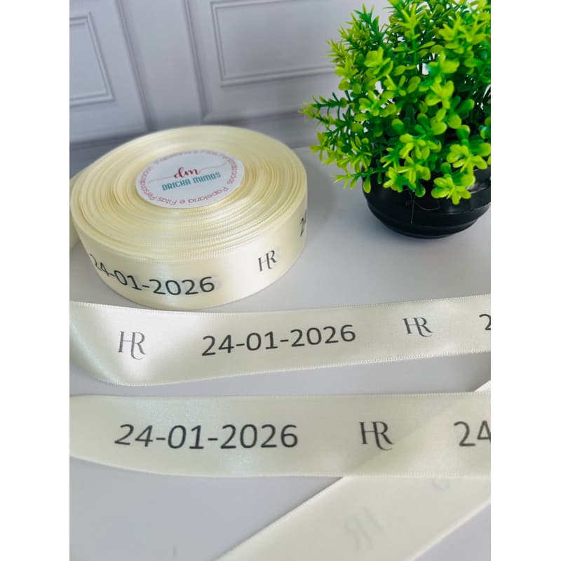 10 metros Fita de Cetim Personalizada de 30mm