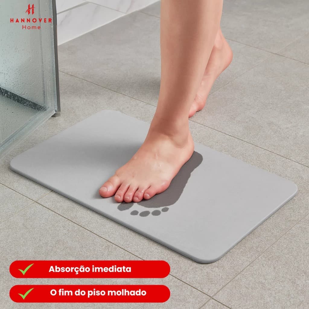 Tapete Antiderrapante Impermeavel Pedra Diatomacea 60x40cm