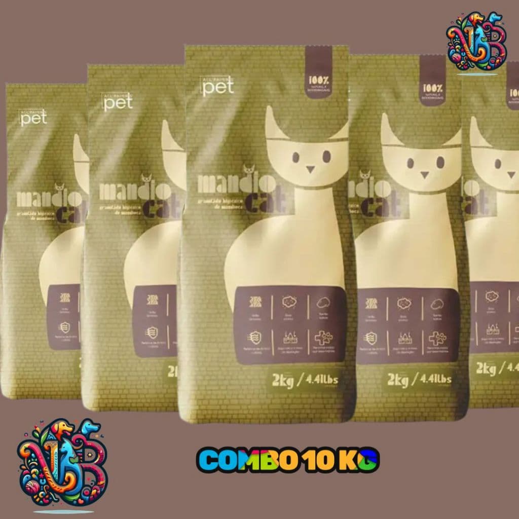 Mandiocat 10kgs Areia Higiênica 100% Natural e Biodegradavel