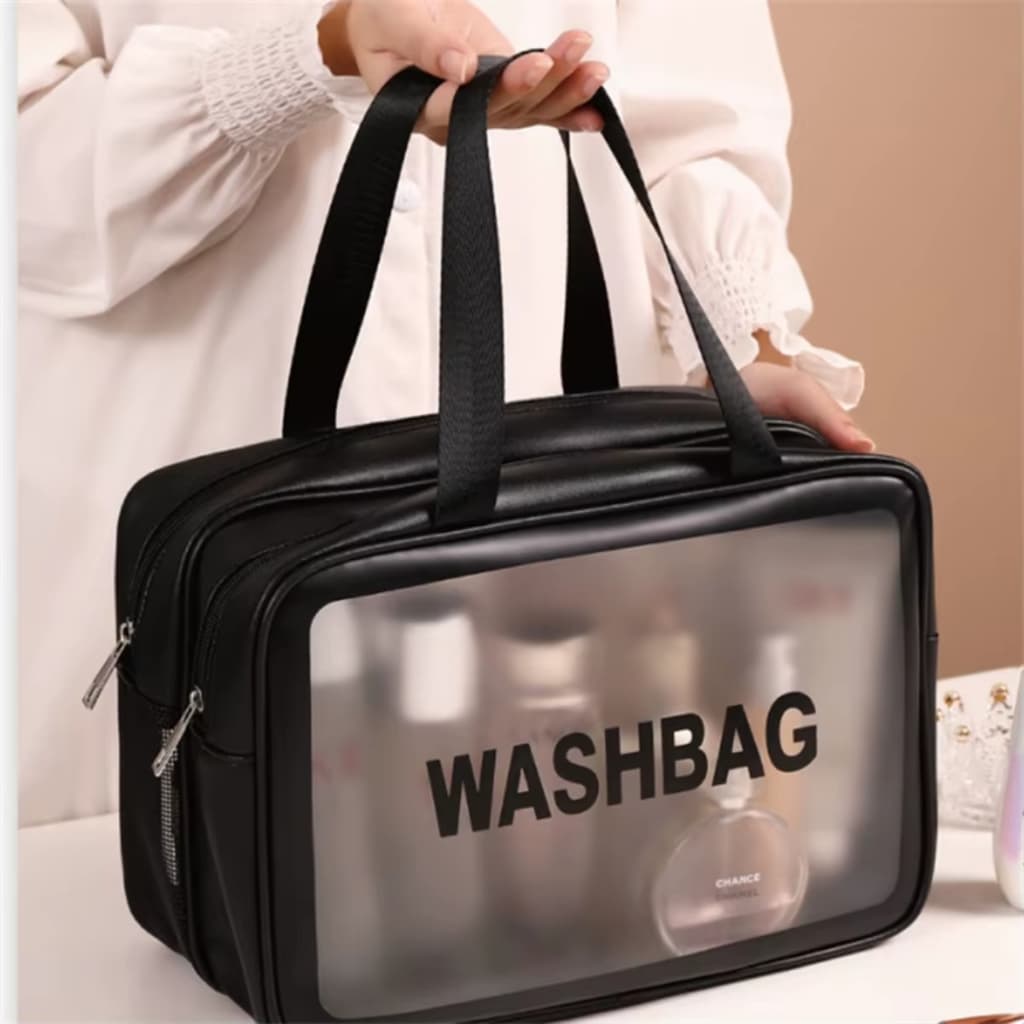 Bolsa Necessaire Washbag Transparente Grande Praia Piscina Viagem Liso