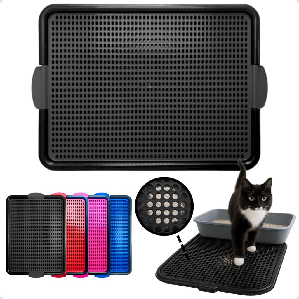 Tapete Higiênico de Plástico para Caixa de Areia de Gatos Anti Sujeira Coletor De Areia 50x40 cm