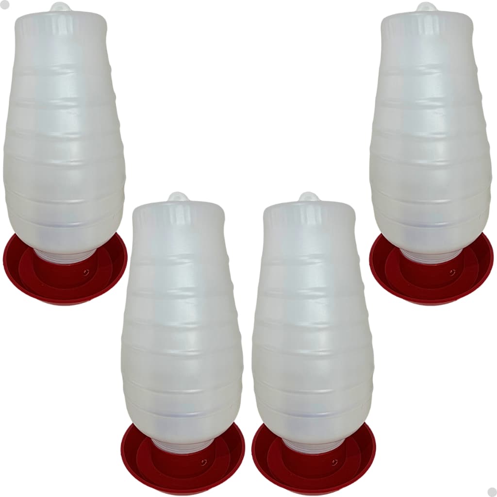 Kit 4 Bebedouro Aves Galinhas Pintinhos Codornas Automático 5 Litros