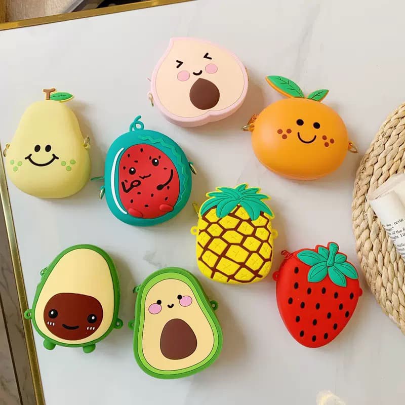 Bolsa De Silicone Infantil Criança Frutas
