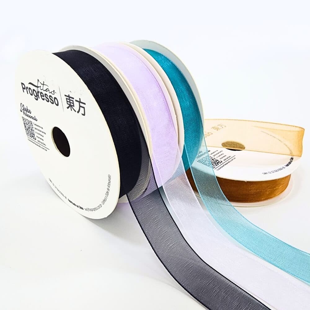 Fita Voal Organza OZ 15mm Progresso N°3 10m