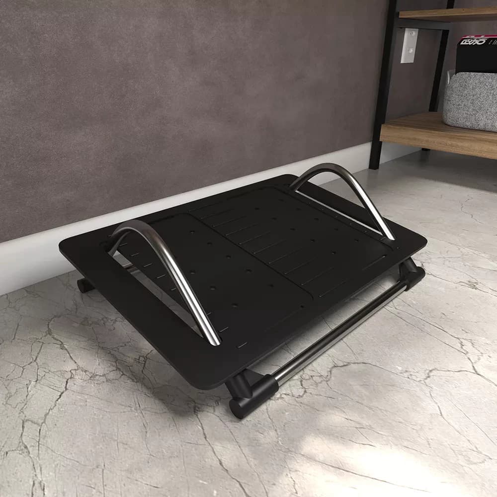 Apoio Inclinável para Pés – Ergonômico, Antiderrapante e Alinhador de Coluna para Escritório