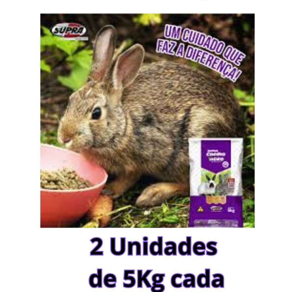 Ração Supra Coelhos Agro 5kg – Alimento Peletizado - Nutrição Saudável