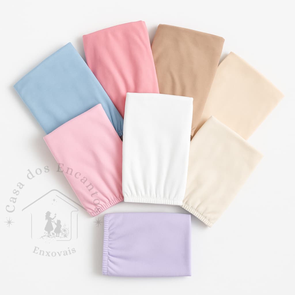 Kit 3 Lençóis para Berço Padrão ou Americano – Microfibra Macia Liso ou Cores Combinadas Sortidas