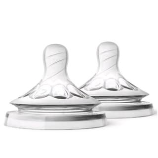 Kit 2 Bicos De Silicone Compatível Para Mamadeira  Avent Pétala