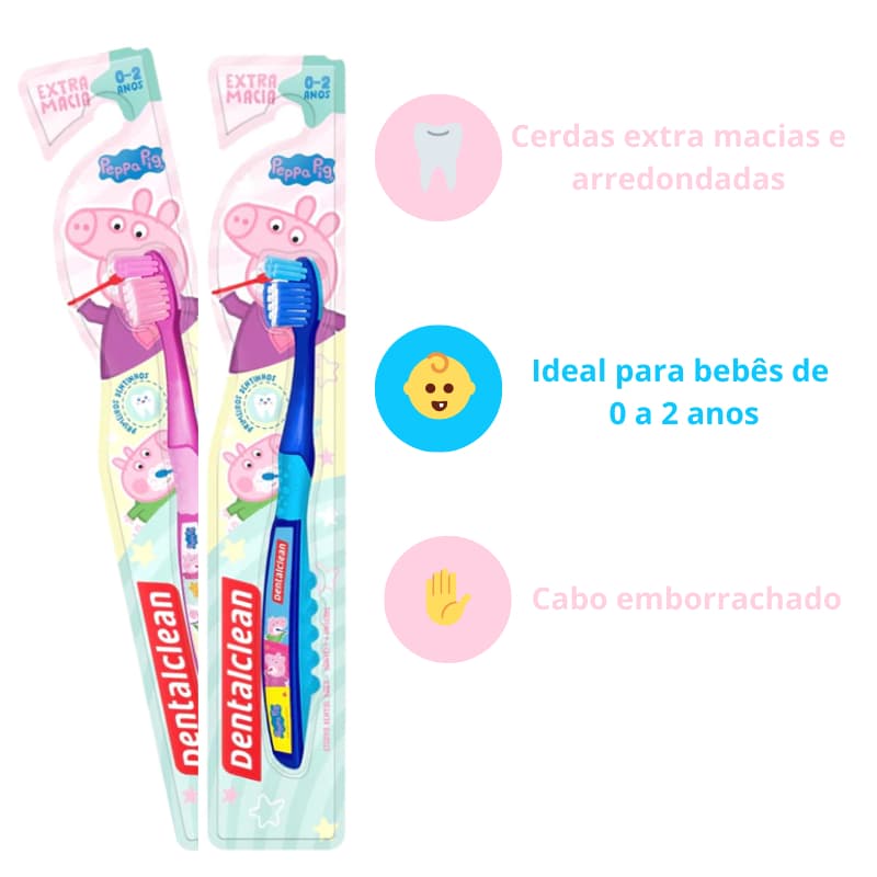 Escova de Dentes Peppa Pig Baby Primeiros Dentinhos
