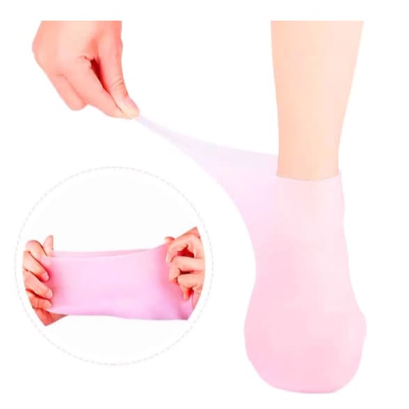 Meias De Silicone Para O Cuidado Dos Pés Gel Hidratante Ant i- Rachaduras Removedor De Pele Morta