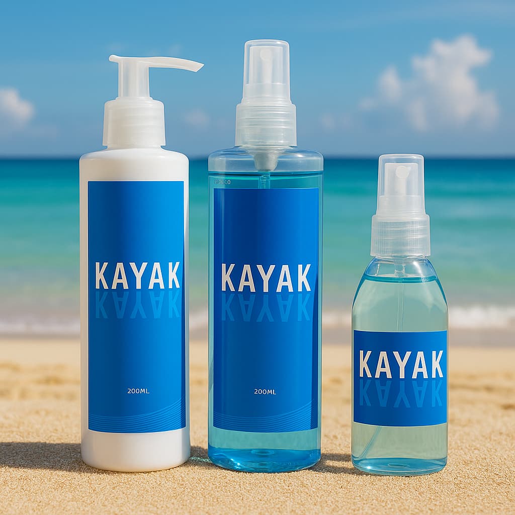 Kit Masculino Kayak - Creme Hidratante Corporal, Body Spray e Colônia