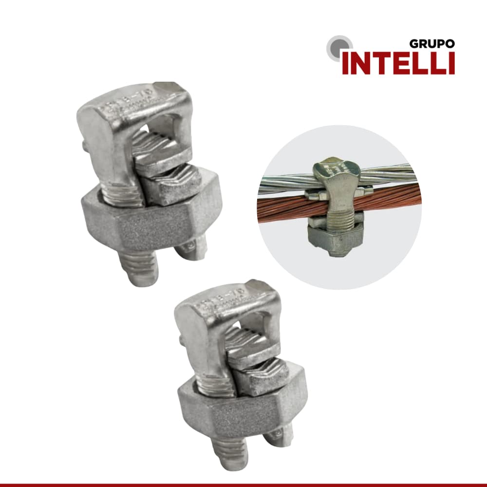 kit 2 conector bimetalico fendido split bolt intelli 10mm 16mm 25mm 35mm