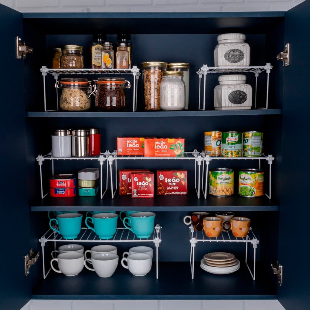 Organizador De Armário Prateleira Aramado Suporte Kit 7un