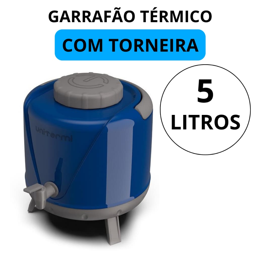 garrafa botijão de agua térmico 5 litros com torneira Arezzo