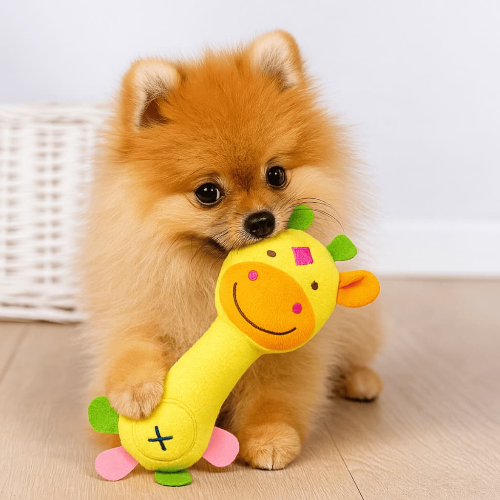 Mordedor Pelúcia Brinquedo Filhotes Cães Pet Divertido Cachorros Pequeno Gatos Apito